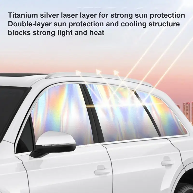 Magnetic Car Window Sunshade Covers Auto Side Screen Car Cover UV Protection Side Rear Curtain for Heat Insulation & Privacy