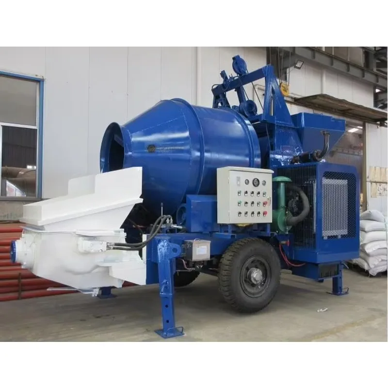 Minle Flexible Movement Concrete Mixer Pump Diesel Engine Motor Rugged Industrial Design New Construction Equipment
