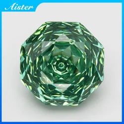 New 5A Green  Millennium Octagon Rose Cut Cubic Zirconia Loose Gemstones for Jewerly Making