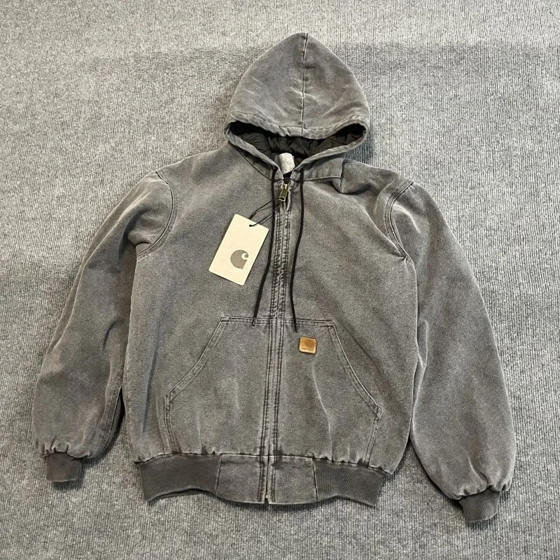 2025 New Trend J130 Hooded Casual Simple, The Original Quilted Personality Unique Tooling Coat