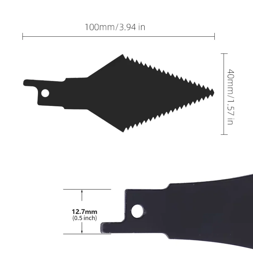 Grout Remover Tool 3pcs Hight Carbon Steel Double-Edged Cutter Blade for Reciprocating Saw Remove Grout or Cleaning Tile Joints