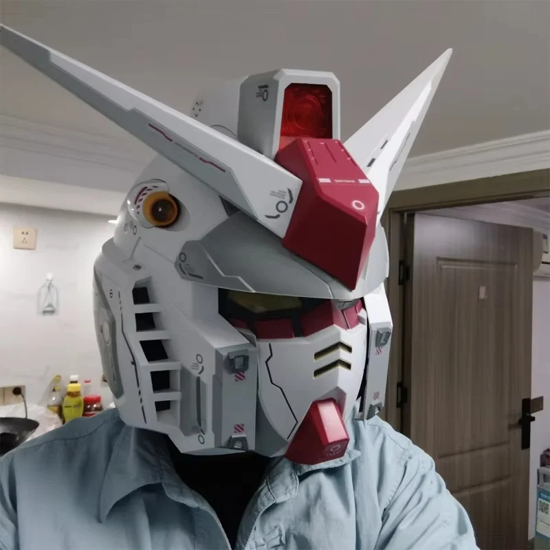 Yuan Zu Ganso RX-78-2 Helm Setelan Ponsel Helm Bercahaya Dapat Dipakai Karena Model Pameran Komik Figur Hadiah Dekoratif Koleksi