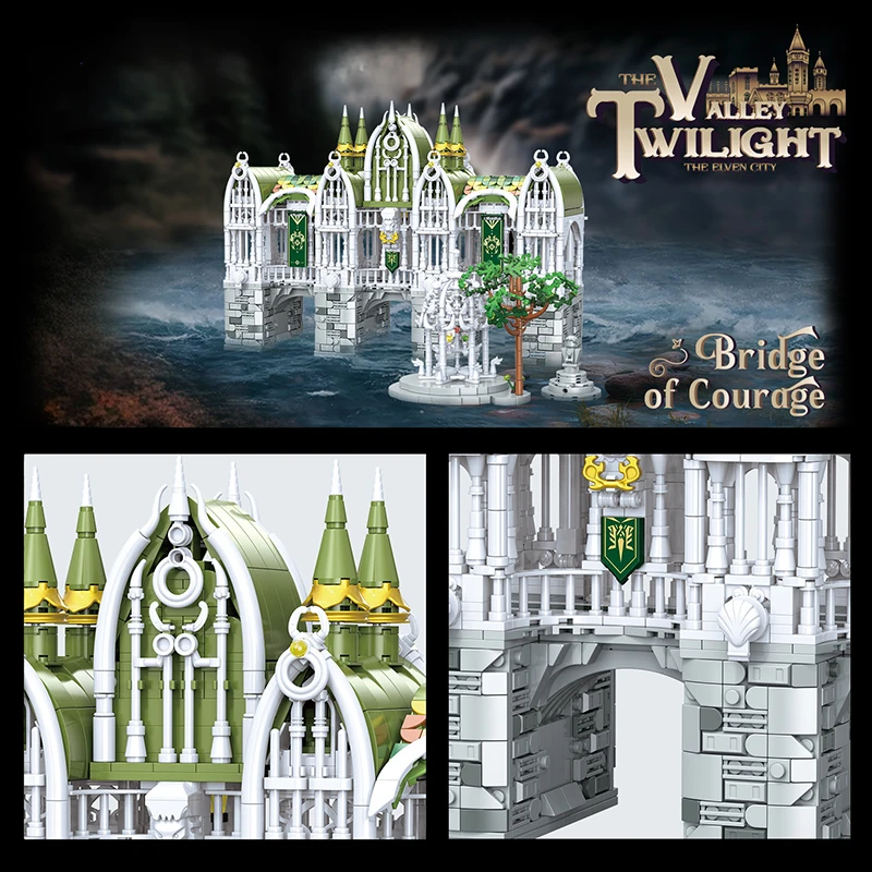 3035PCS Bridge Of Courage Building Blocks Sets Elven City MOC Street View Valley Twilight Model Bricks Toys Gifts For Holiday