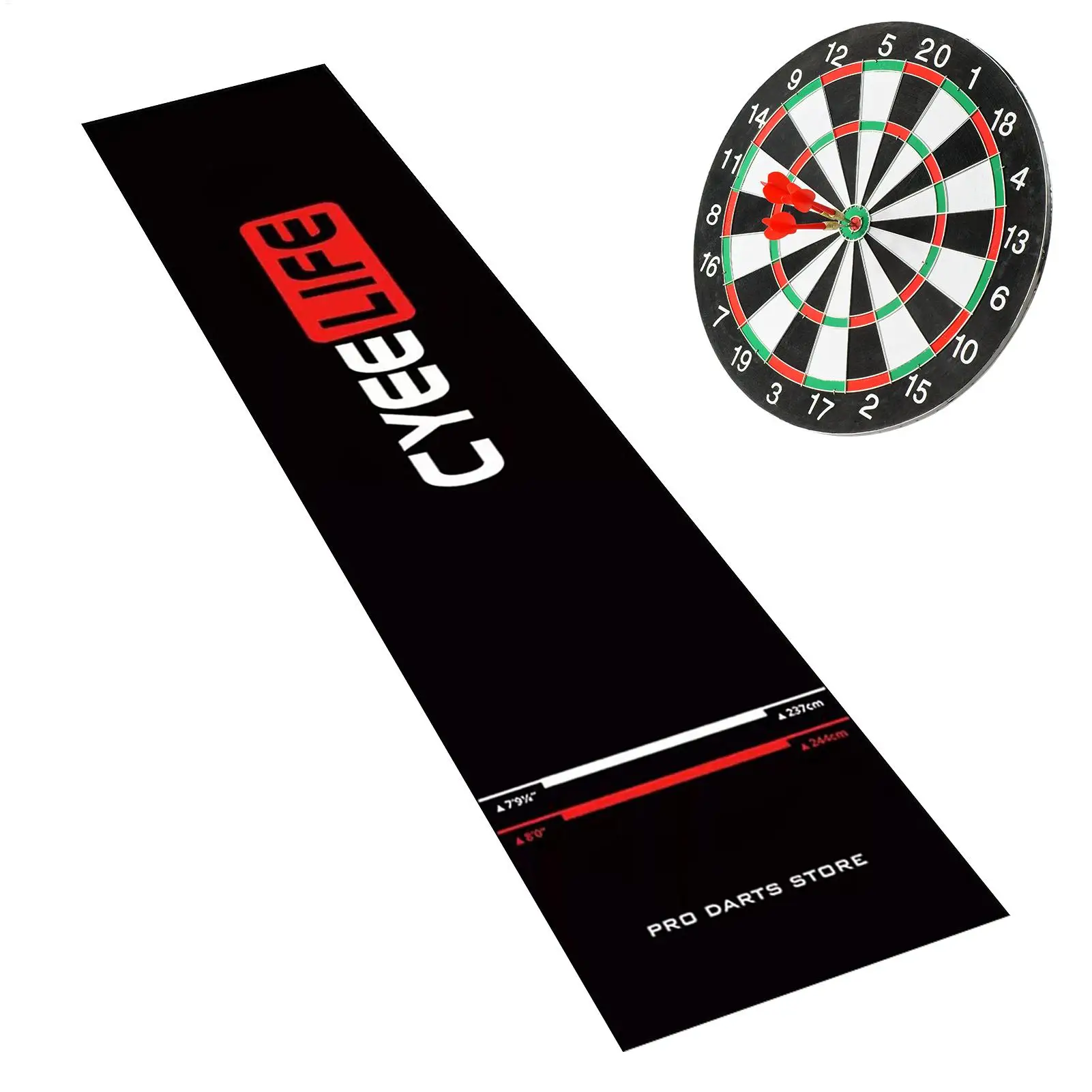 Image of Dart-Matte Rutschfest mit Wurflinie Tragbare Schutzmatte für Spielzimmer Freizeitzentrum Sportverein Büro Keller