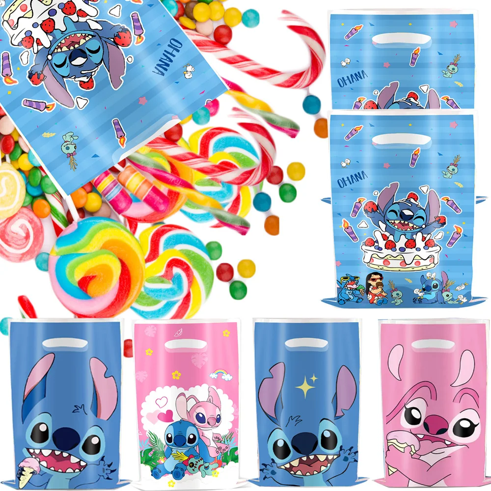 Lilo&Stitch 10/30/50 Pieces Gift Bags Cookie Candy Bags Stitch Themed Children's Birthday Supplies Home Gift Decoration GiftBags