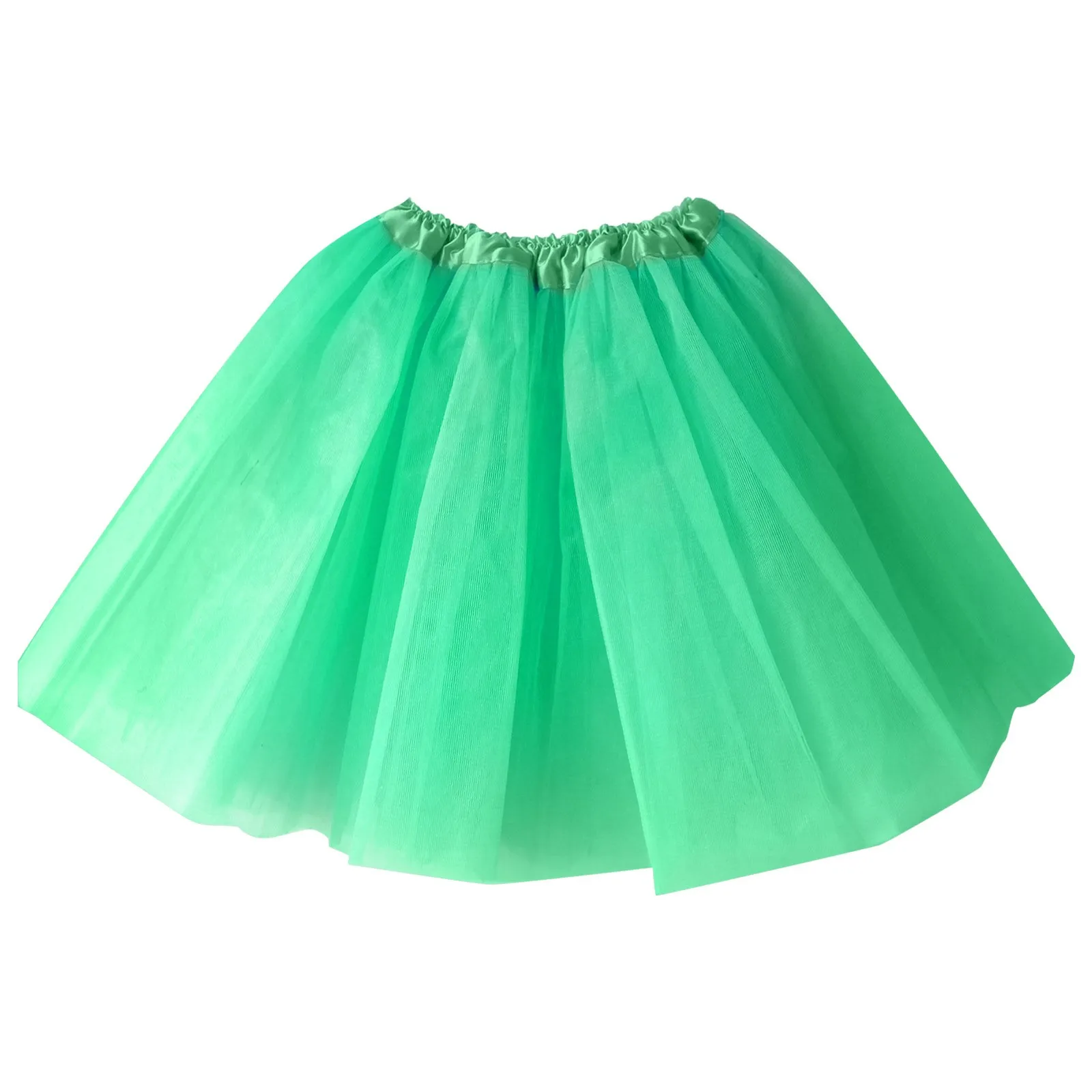 TUTU Multicolor da donna Dance Fluffy Mesh minigonne corte tinta unita elastico a vita gonne a mezza lunghezza pieghettate alla moda