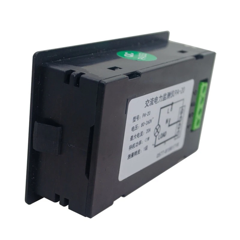 AA81-4400W Woltomierz Amperomierz AC 20A Miernik energii elektrycznej Cyfrowy wyświetlacz HD Mierniki napięcia i prądu