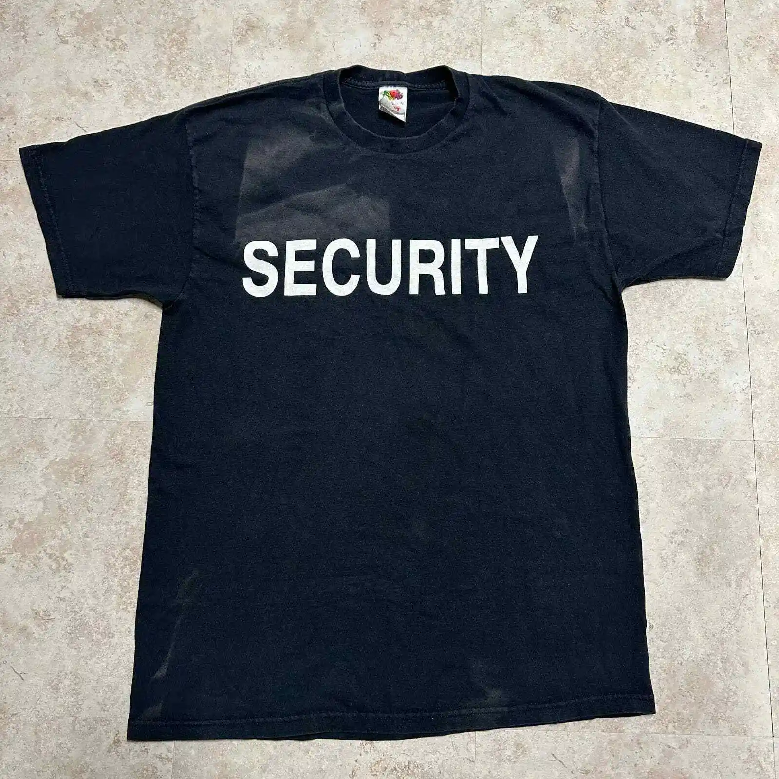 Vintage Y2K Early 2000s Security Double Sided T-shirt