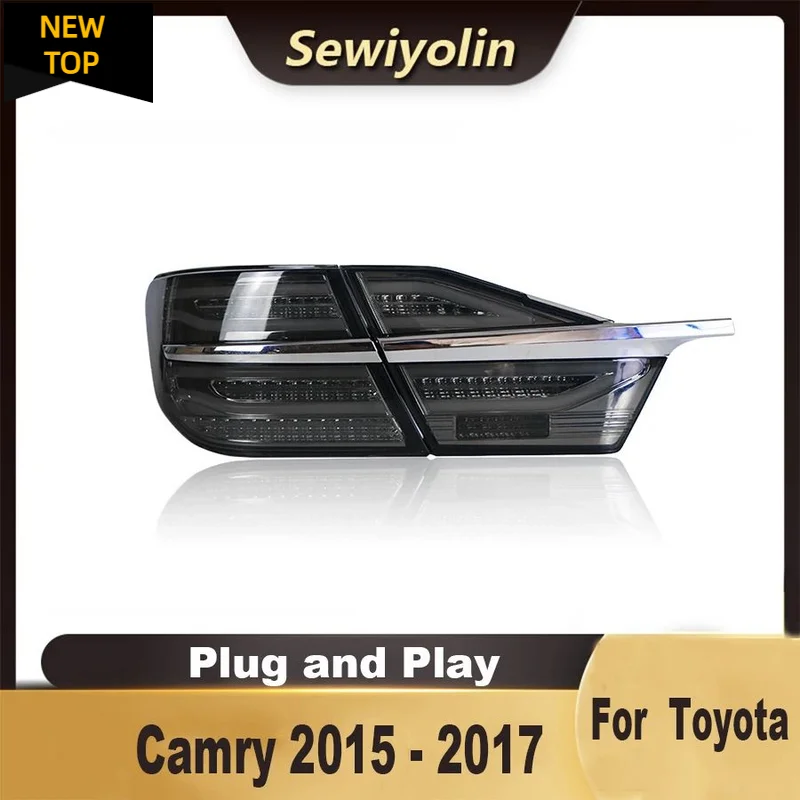 

For Toyota Camry 2015 2016 2017 Accessories Animation LED Trailer Lights Rear Fog Lamp Brake Reverse Dynamic Turn Signal Lights