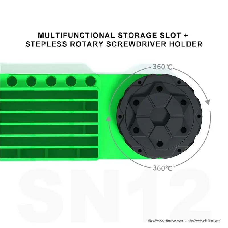 A36T-Multifunctional 2 In 1 Rotational Storage Box Rotational Storage Container Screwdriver Tweezers Storage Container