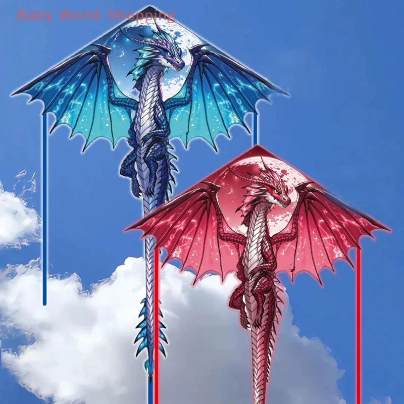 Duży latawiec smok dla dzieci i dorosłych Łatwy do latania Duży latawiec smok z ogonem Łatwy do latania latawiec Zabawka na zewnątrz
