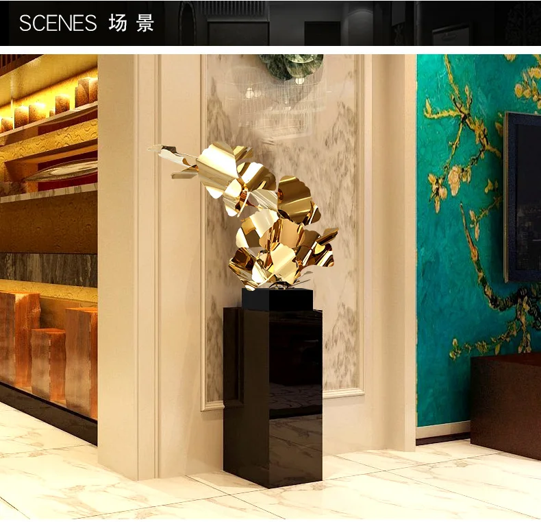 

L Golden Light Luxury Stainless Steel Creative Decorative Ornaments Modern Crafts Living Room Clubhouse