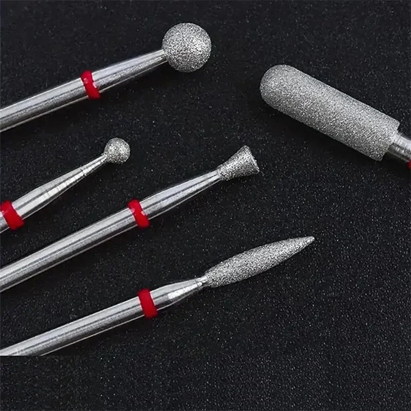 5pcs/Set Diamond Nail Drill Bit Milling Cutter for Manicure Electric Rotary Burr Cuticle Tools Accessories