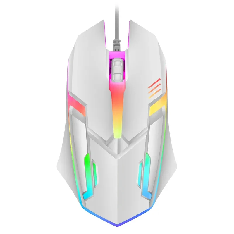 2026 hot F1 Wired 3-Button Mouse Colorful Lighting Game And Office Suitable For Microsoft Windows and Apple IOS system explosion