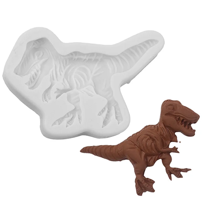 Cartoon Tyrannosaurus Rex Silicone Mold Chocolate Biscuit Cake Decoration Mold Clay Gypsum Mold