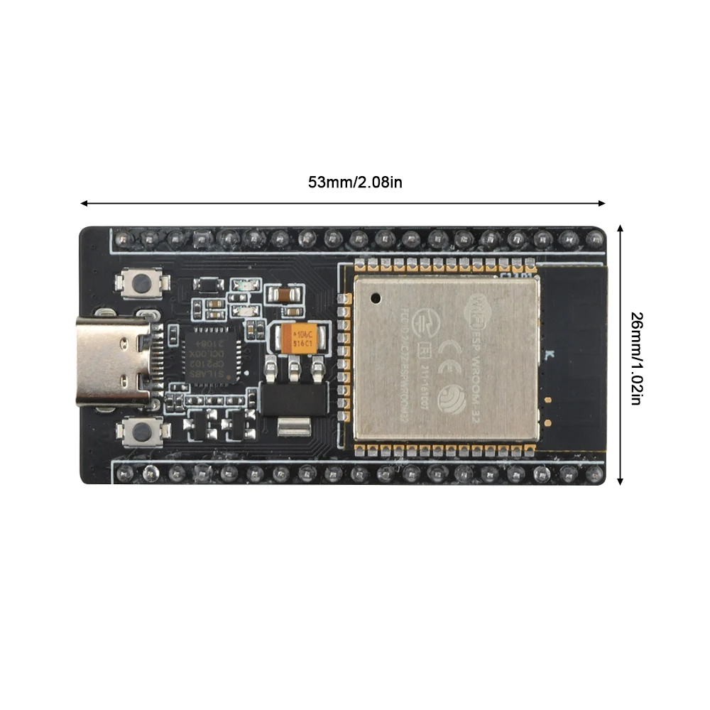 Esp32 Bluetooth開発ボード,タイプcインターフェイス溶接ピン,ESP-WROOM-32,ch340c,cp2102