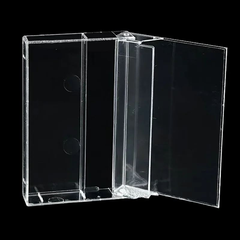 1Pcs Cassette Tape Transparent Storage Box Audio Magnetic Recording Blank Tape Case Dustproof Box