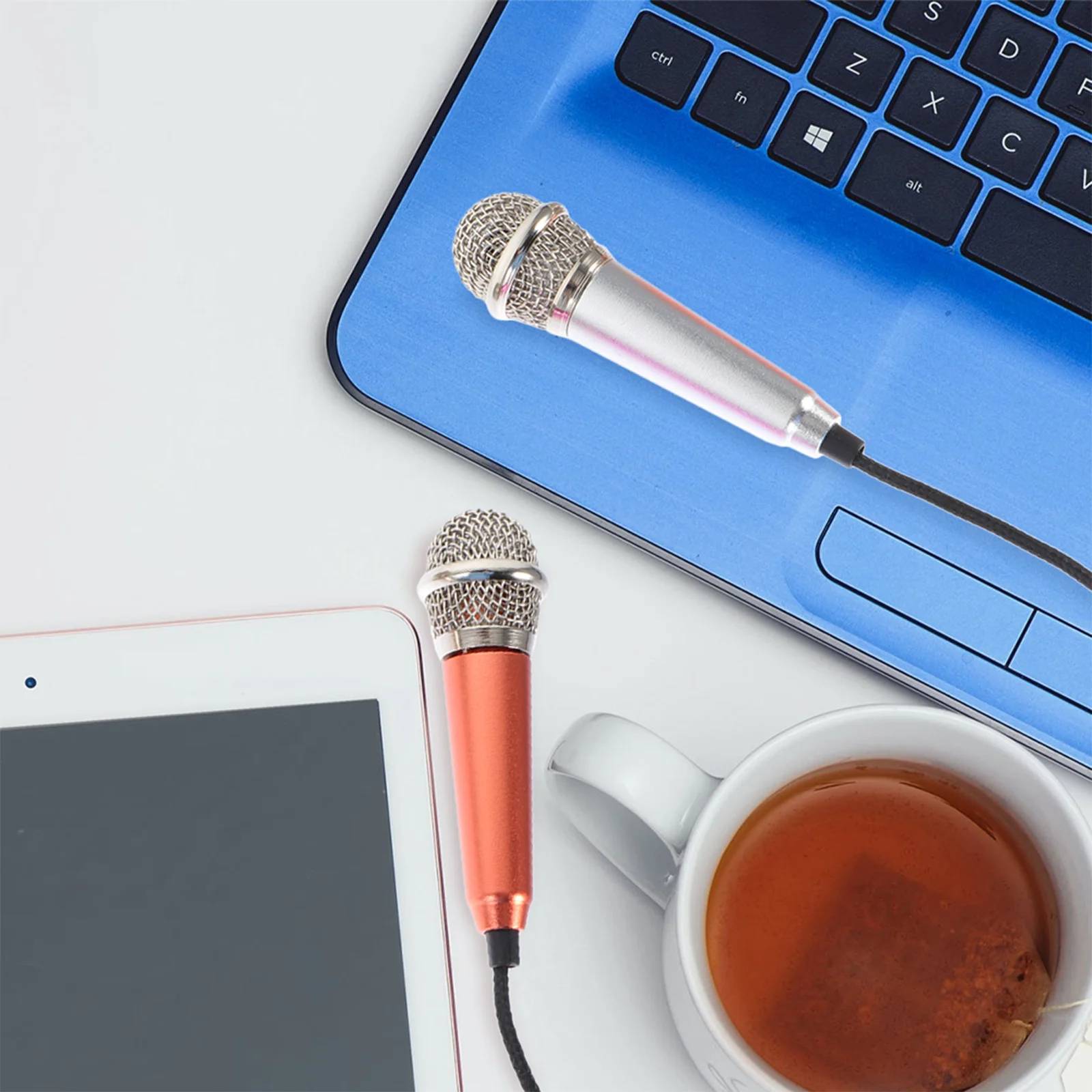 

4Pcs Metal Mini Microphone Portable Handheld Microphones for Singing Home Karaoke Recording Mic Mini Microphone