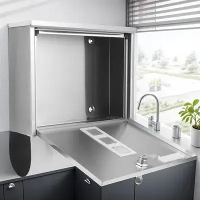 

Lockable Mailbox for Outside Stainless Steel Wall Mounted Metal Mailbox for Home Office Weather Resistant Design