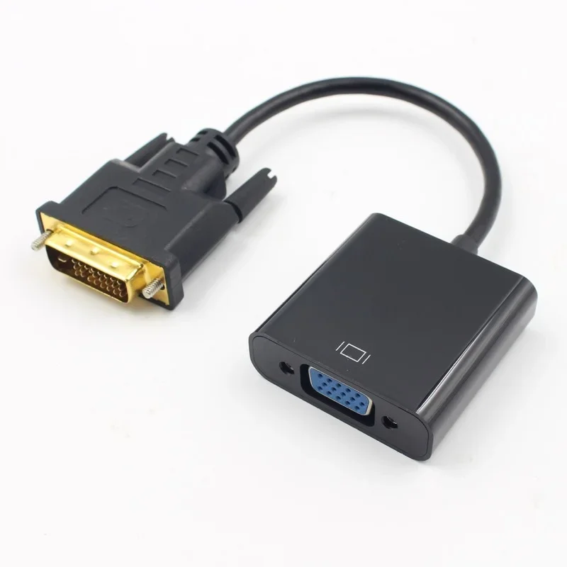 Full HD 1080P DVI-D DVI To VGA Adapter Video Cable Converter 24+1 25Pin to 15Pin Cable Converter for PC Computer Monitor