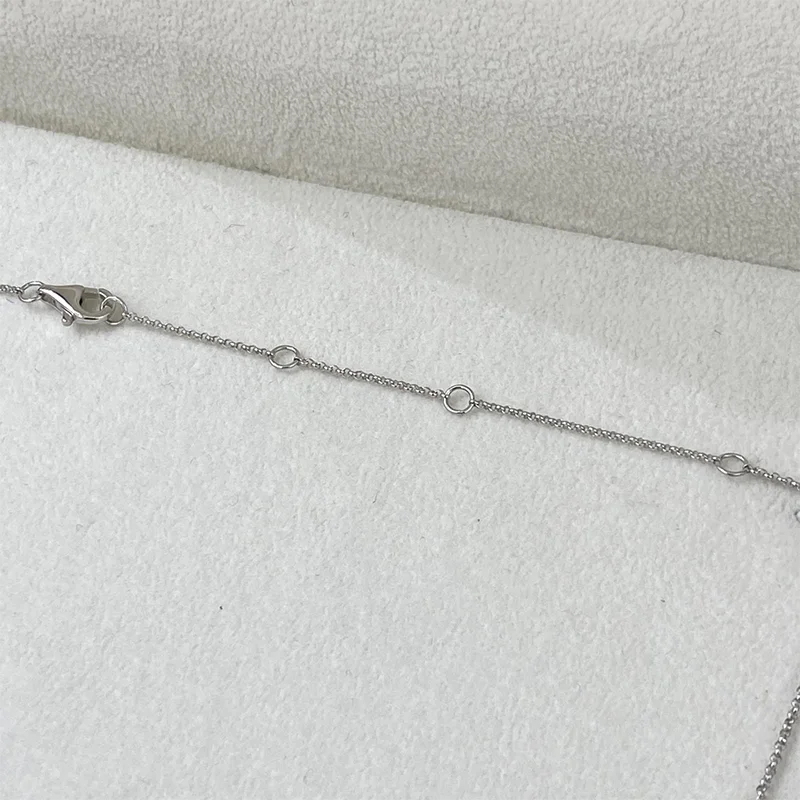 3.22ct قطع مستديرة DEF/VS VVS قلادة الماس CVD HPHT مختبر نمت الماس 14K الذهب الماس قلادة هدية حساسة