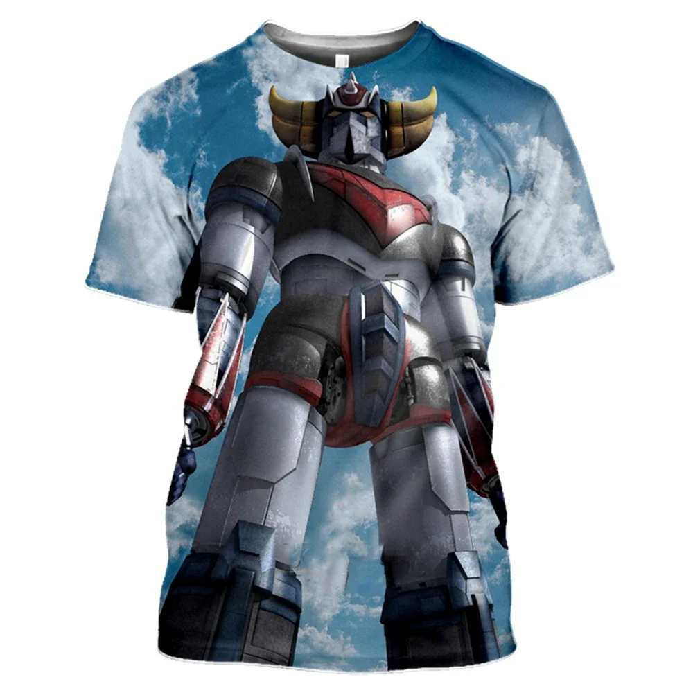 New Anime Goldorak T-Shirts UFO Robot Grendizer 3D Print Men\'s Women Short Sleeves T Shirt Harajuku Y2k Top Tees Unisex Clothing