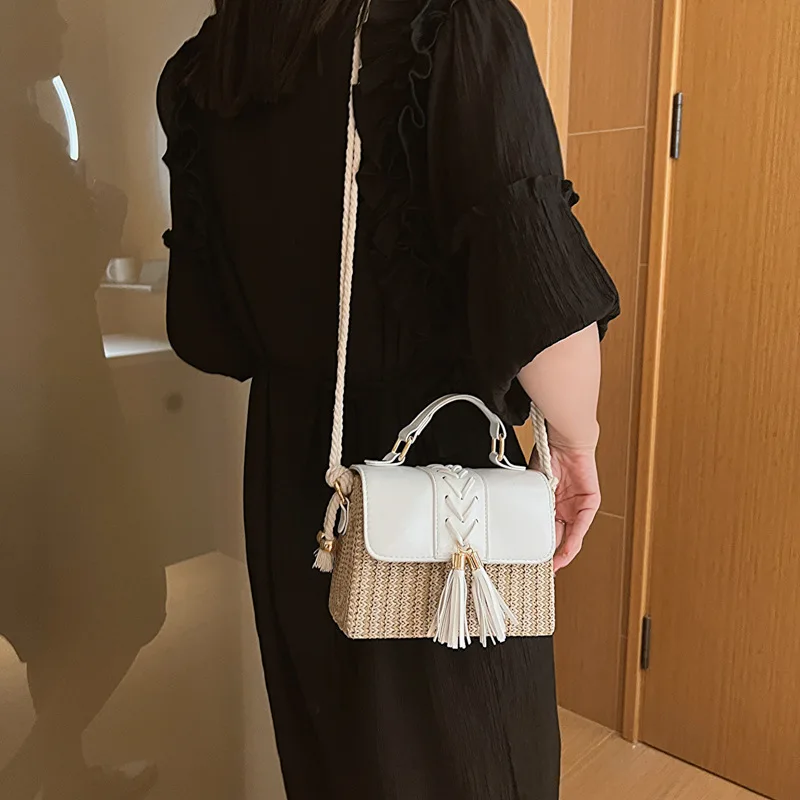 

2025 Spring Womens Bag Trendy Small Square Crossbody Purse Fashionable Minimalist Beach Tote Stylish Niche Shoulder Bag