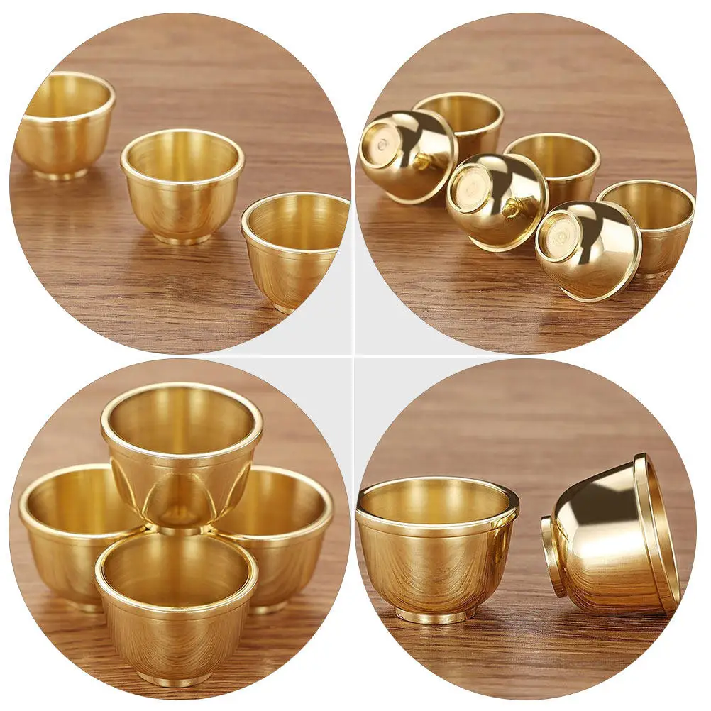 Buddhist Copper Offering Cup Exquisite Water Container for Buddha Worship Temple Supply Decorative Cup Ritual Use