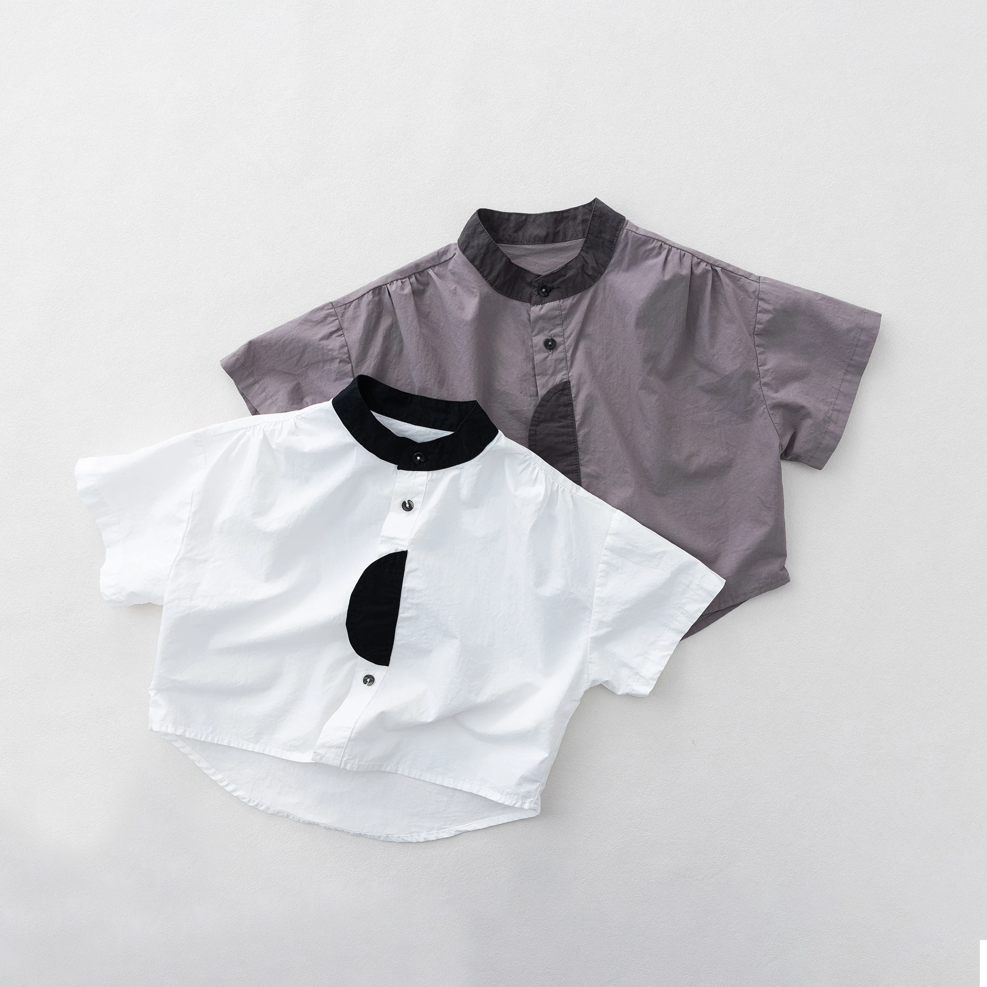 

2026 Summer New Children Short Sleeve Shirts For Boys Girls Thin Cotton Breathable Shirt Baby Loose Casual Tops Kids Clothes