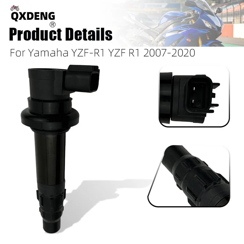 2-Pin Ignition Coil For Yamaha YZF-R1 YZF R1 2007-2020 EFI System Motorcycle Accessories Replacement F6T571A 2CR-82310-00-00