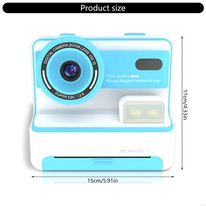 

R9UB Instantly Printing Camera for Kids Digital Photography Machine with Writing Pens