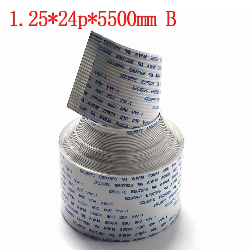 KYJET 2PCS Senyang Board Long Date Cable 24pins Pitch 1.25mm B XP600 DX5 DX7 i3200 5113 Head Inkjet Printer FFC Flat Cables
