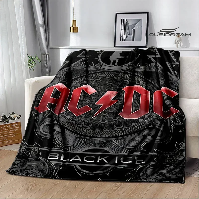 Rock band AC/DC retro printed blanket Flange warm blanket picnic blankets cubre cama throw blanket bed linings Birthday Gift