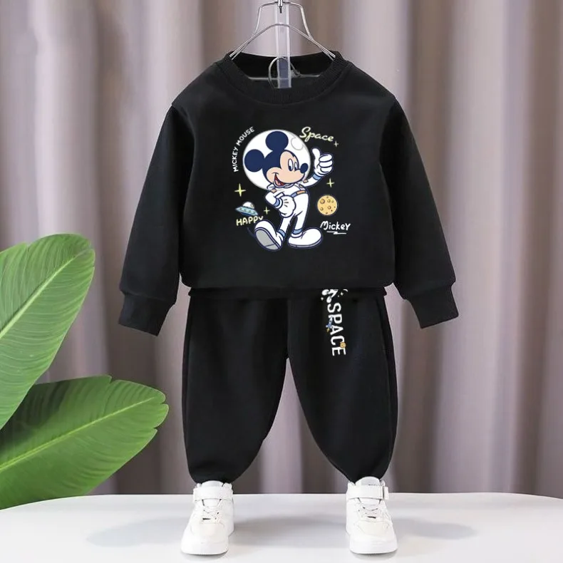 Herbst-Winter Jungen O-Ausschnitt Hoodies und Lange Hose Zweiteilige Sets Kinder Mode Trainingsanzug Kinder Sweatshirt Anzug Pullover Set – Detail 3