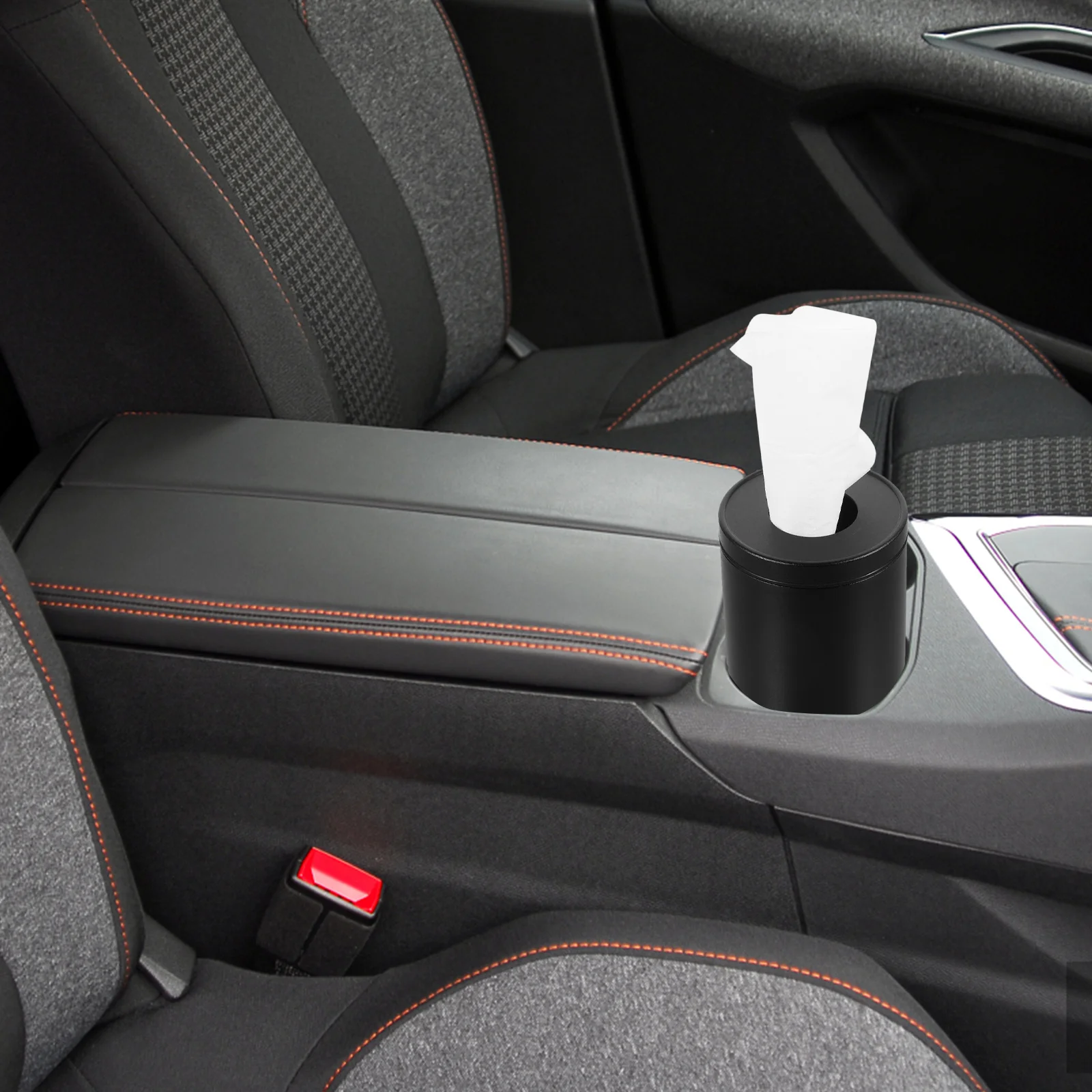 

Car Tissue Box Aluminum Alloy Round Modern Tissue Holder Easy Install Car Paper Towels Organizer Round Cardboard Tubes