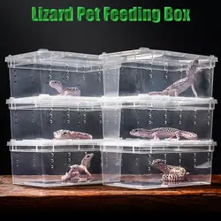 Reptile Frogs Snakes Breeding Cage Transparent Clear Amphibian Terrapin Breeding Box Living House For Lizard Spider Gecko