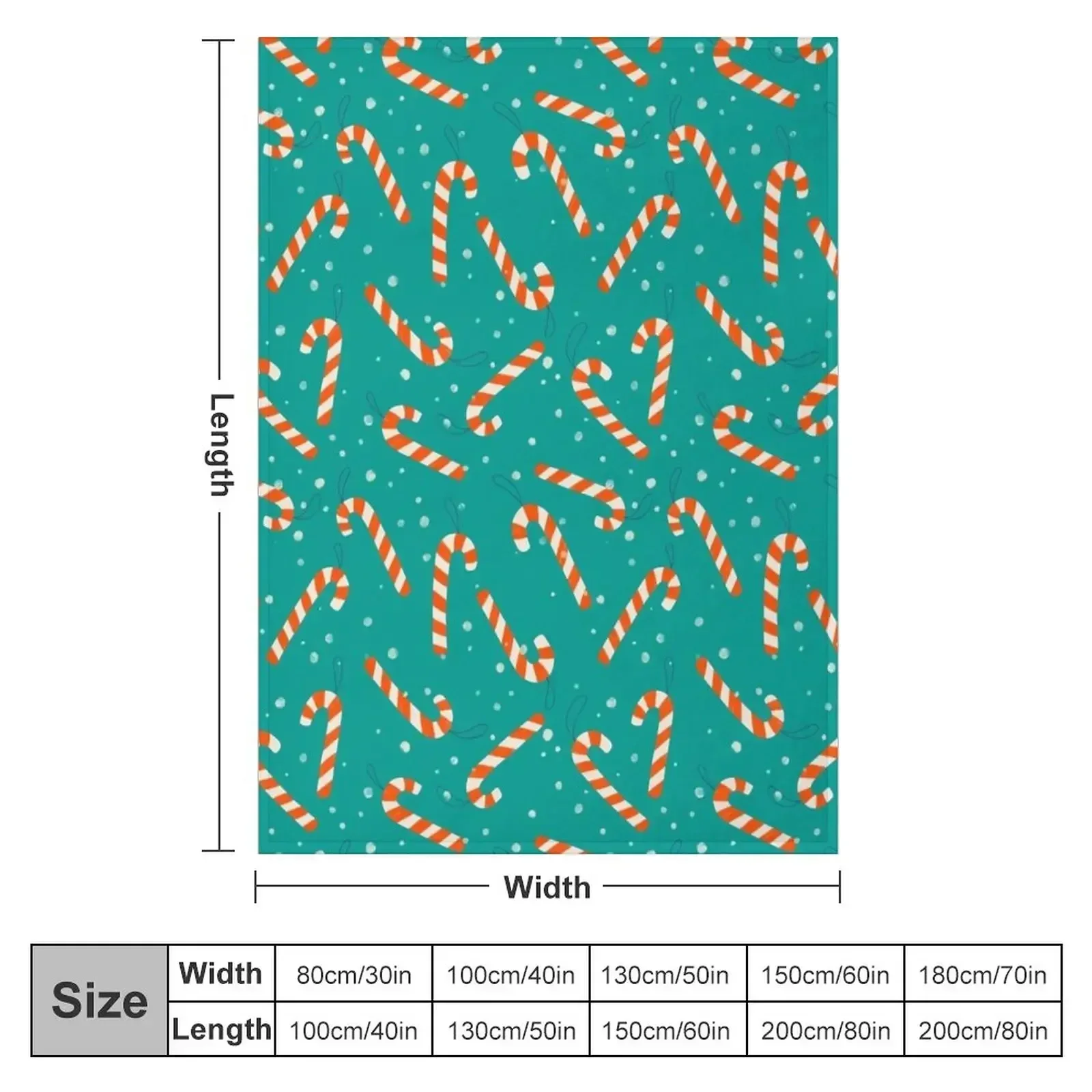 Candy cane pattern, green and red Throw Blanket Warm anime Blankets