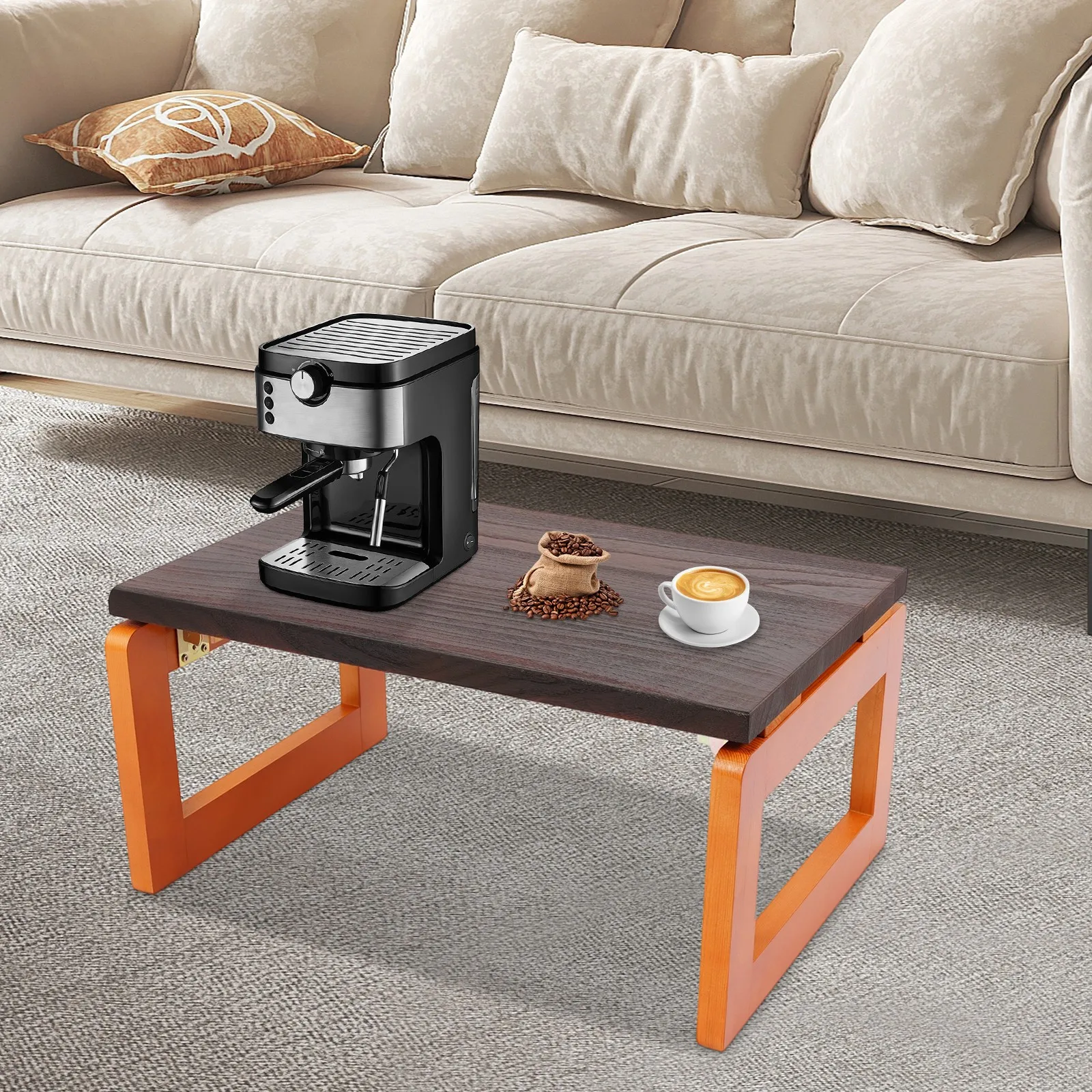 

24x16 дюймов деревянный напольный стол-кровать, складной поднос для ноутбука, для сидения на полу, складной журнальный столик