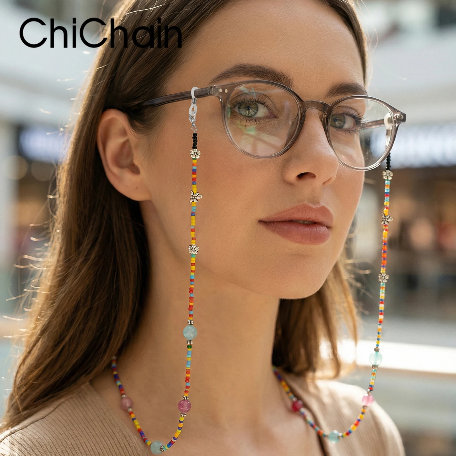 The fashionable and minimalist dragonfly jelly bead chain is unisex. It can be a glasses hanging neck, sunglasses chain, mask ch