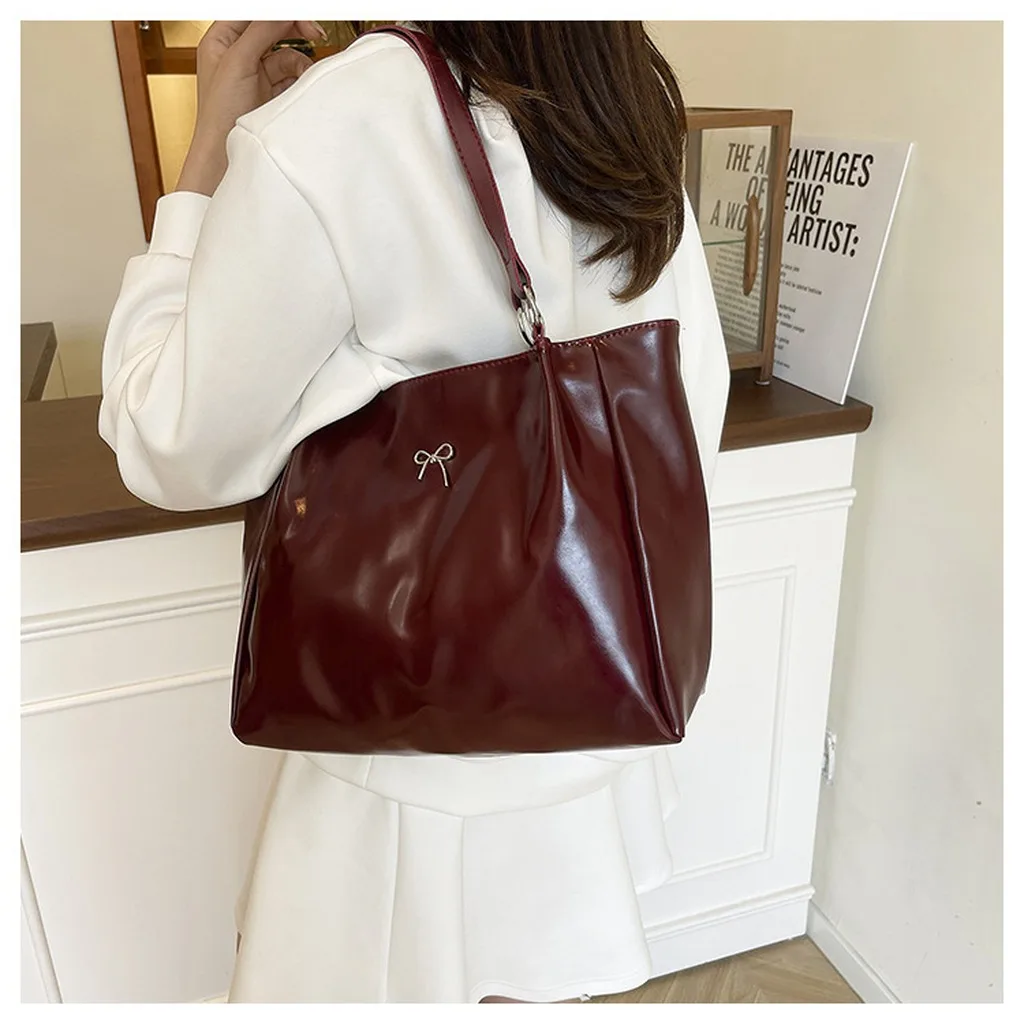 Casual Shoulder Bag Built In Phone Pocket Women'S Tote Bag Daily Commute Bag Dual Shoulder Straps For Shoulder Carrying Shopping