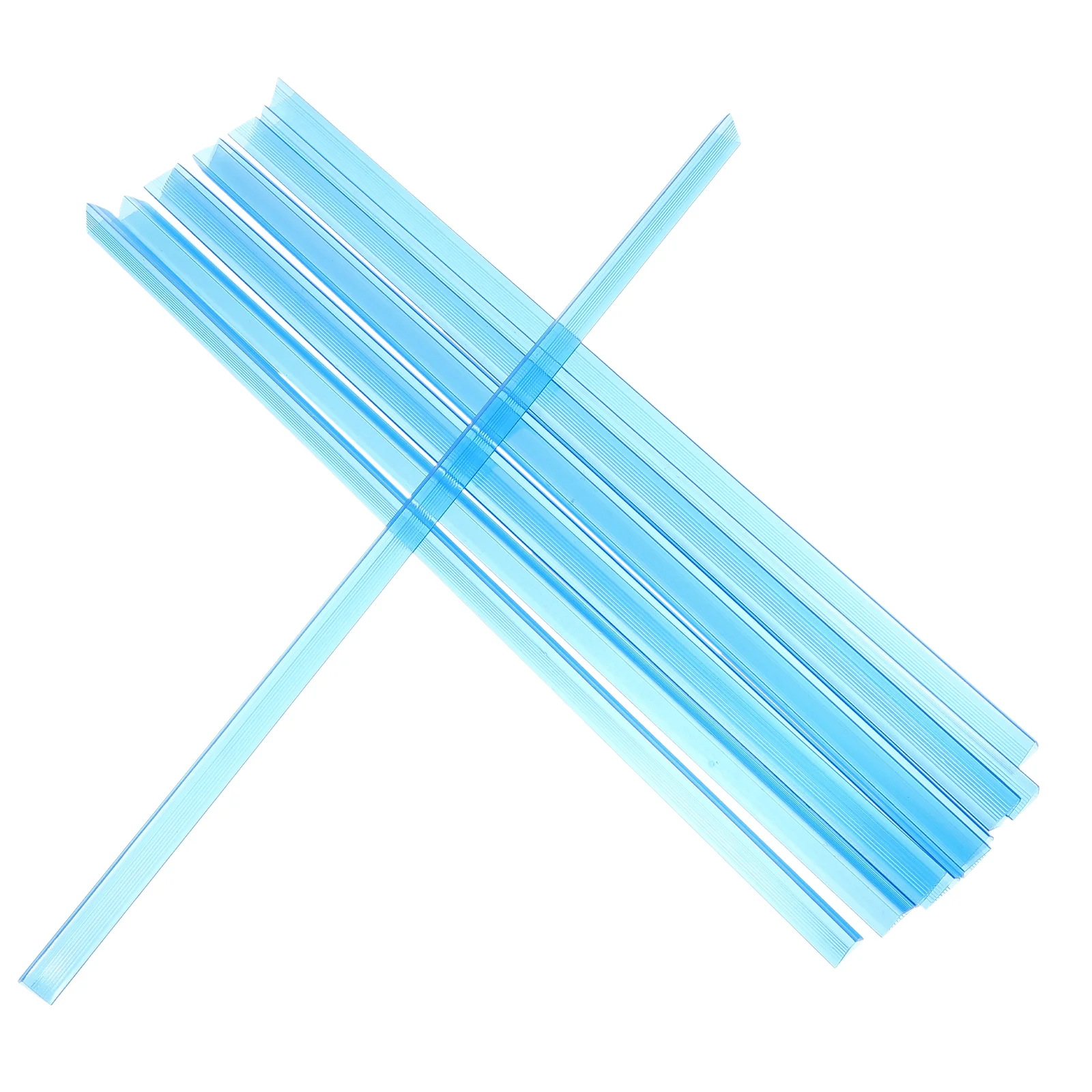 10 Pcs Pole Trolley Clip 10pcs Transparent Small Rod 10 Blue Book Binder Clips Loose-leaf Abs Binding Bars for Slide Grip Pull