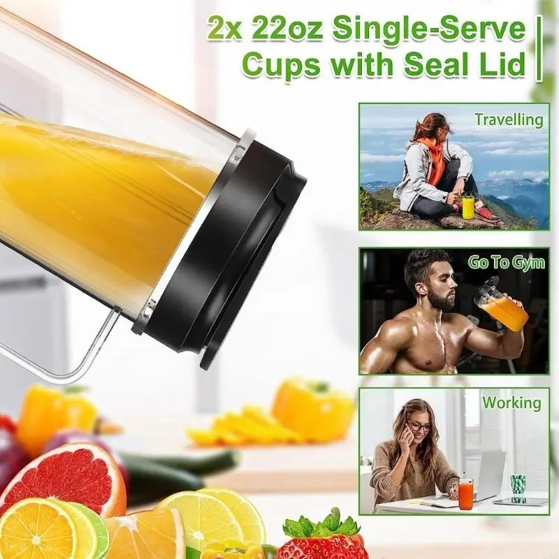 19 QE 22oz أكواب البلاستيك خلاط قطع الخلاط قطع الكؤوس Blade Juicer للسحر B1001/MB1001B/MBR-0301/MBR-1101