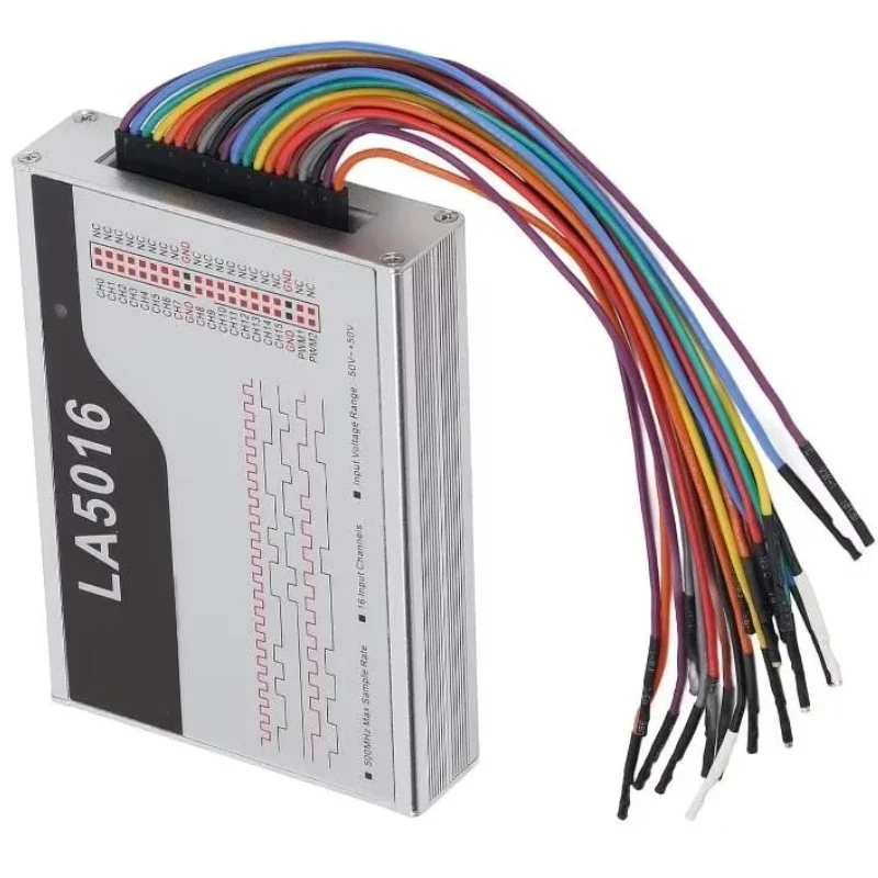 LA5016 USB 16-channel logic analyzer 500 MS/s sample rate, 10 GSa memory depth, FPGA debugging tool