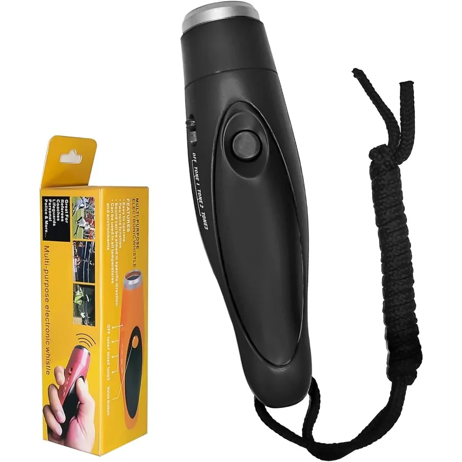 

Electronic Whistle for Coaches Handheld Lound Electric Whistle with Lanyard and Three Tone for Volleyball Soccer Referee P.E. T