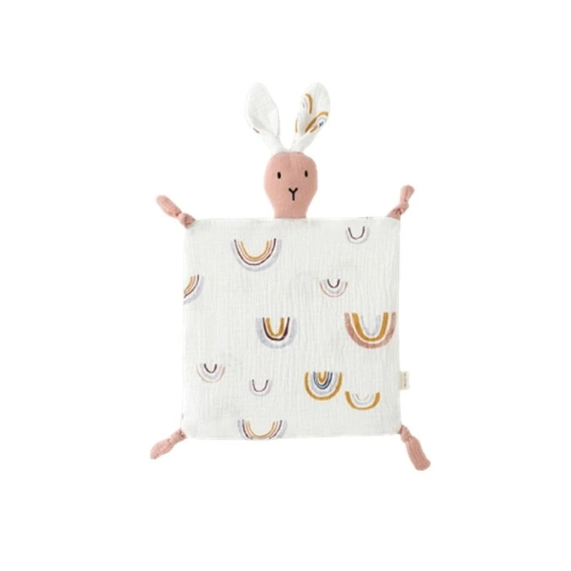 

J15U Toddler Soothing Cloth Snuggle-Bib Cuddle Towel Infant Comforter Burp Cloth