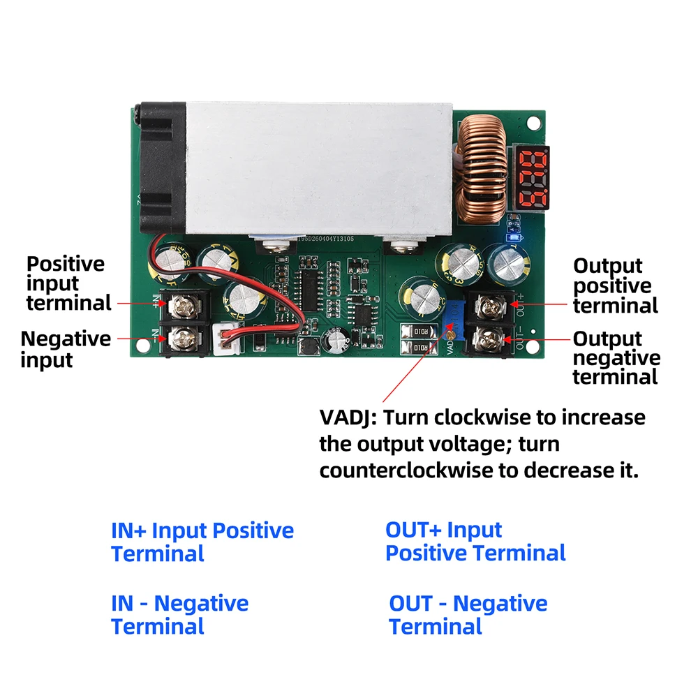 600W 25A Step-down Buck Converter + Volt meter DC-DC 12V-75V to 5V 19V 21V 24V 48V Adjustable Step Down power Module Transformer