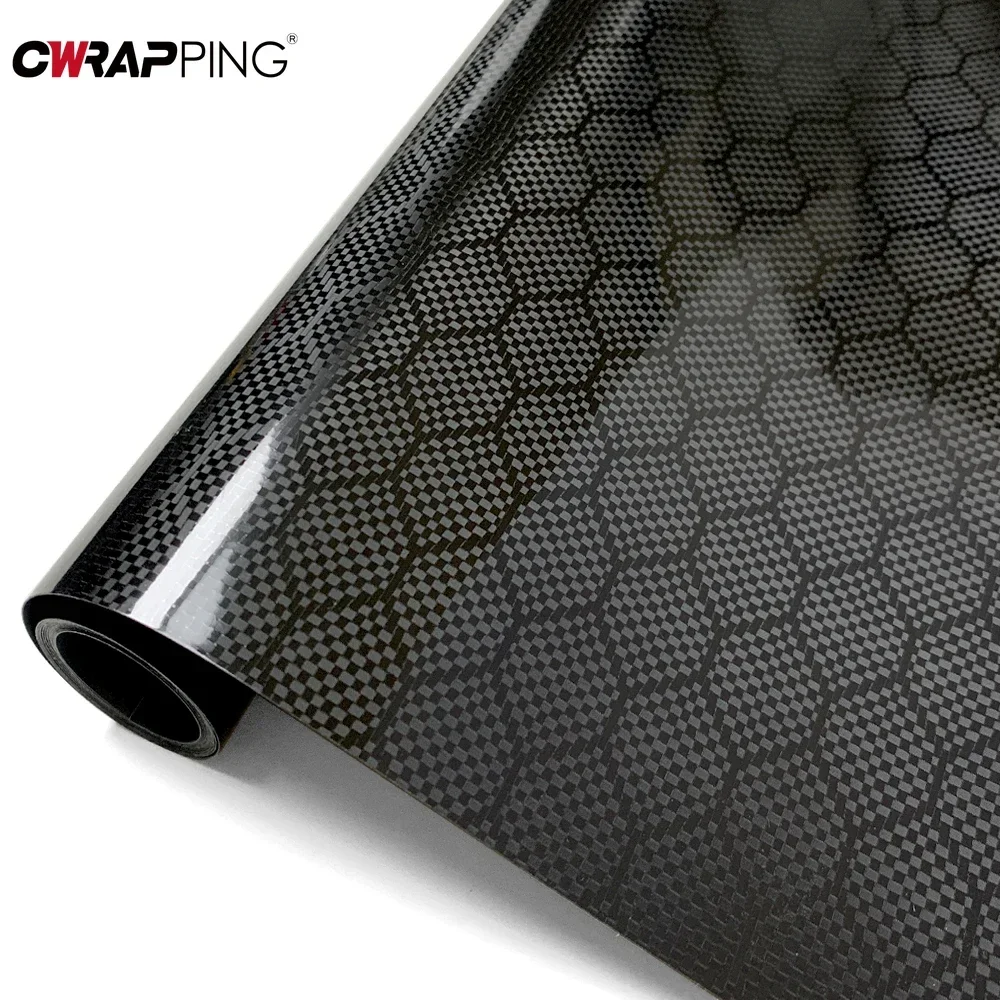 Carbon Fiber Wrapping Vinyl Car Wrap Motorcycle Stickers Vinyl Paper for Car Body Films Vehicle Decoration Self-adhesive Film