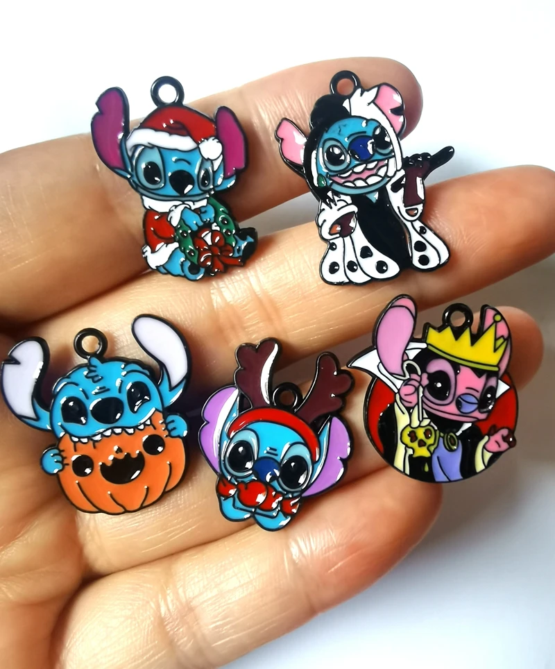 

10 Pcs Disney stitch Pendants Charms Jewelry Making Earrings Pendants Necklaces Bracelets DIY Accessories