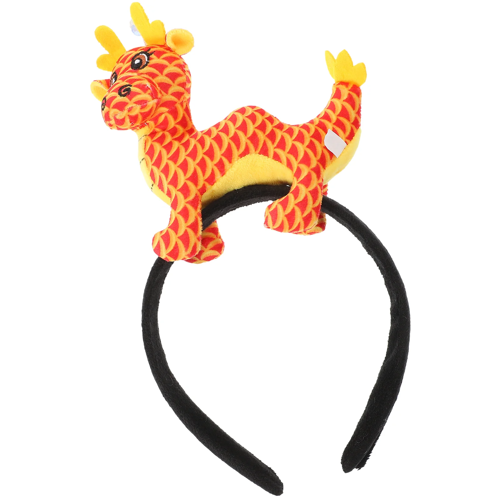 

Year of The Dragon Headband Plush Hairband Cartoon Stage Performance Chinese New Accessories