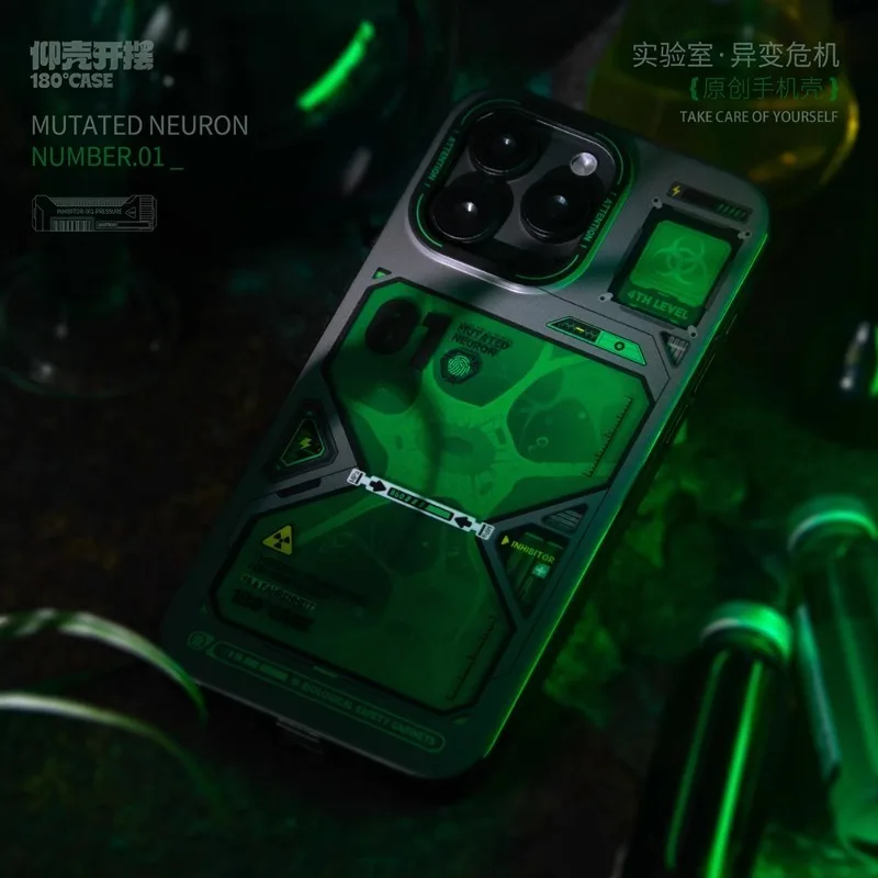 3M iPhone16 Pro Max Decal Skin حافظة هاتف خيال علمي مستقبلية مع طبقة مزدوجة IMD مضادة للخدش حماية متينة للشاشة